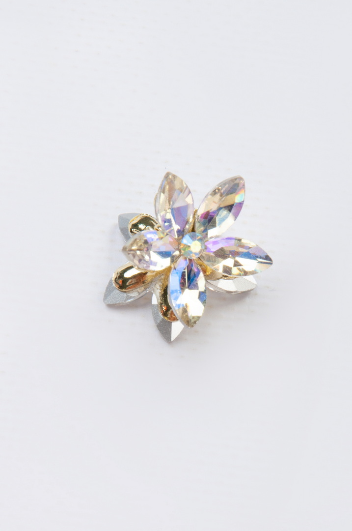 Краб "Квітка" з блискучими камінцями 